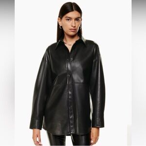 Women's Black Faux Leather Jacket
